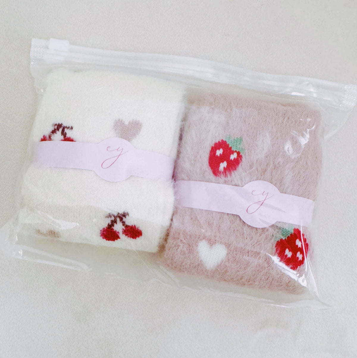 The Cherry & Berry Fuzzy Socks Duo, photo 4