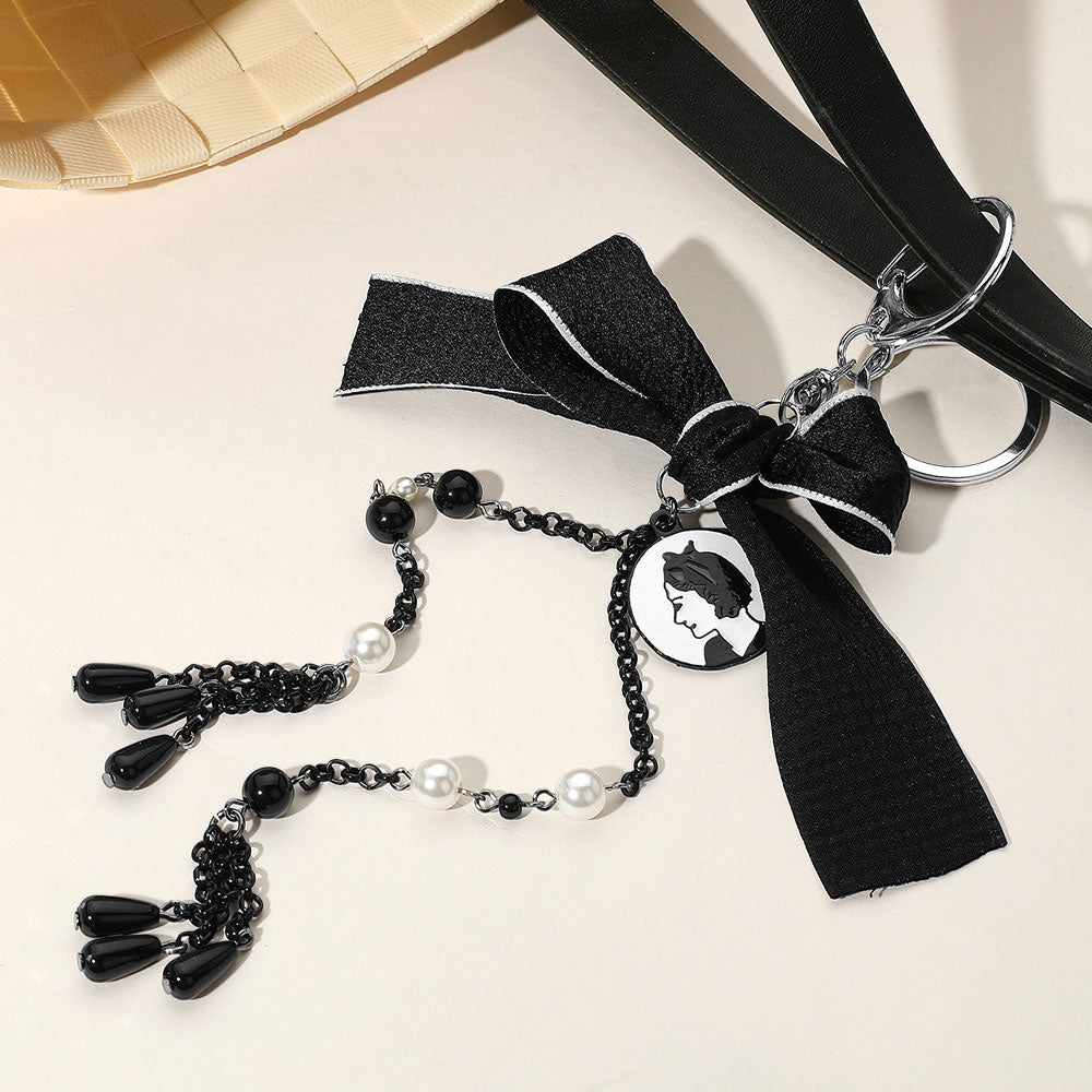 Vintage Cameo Bow Bag Charm