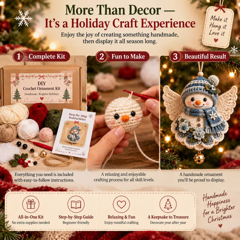 Handmade crochet Christmas ornaments