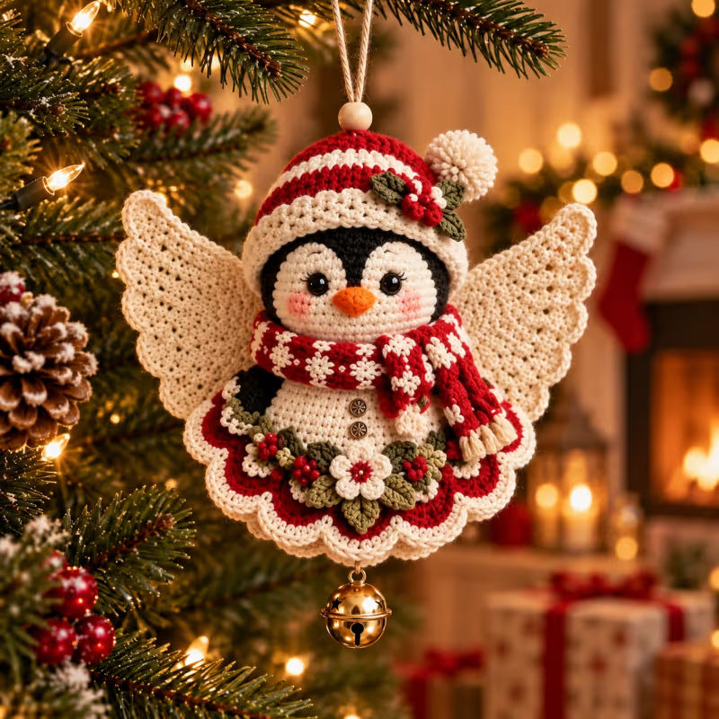 Penguin crochet Christmas ornament kit
