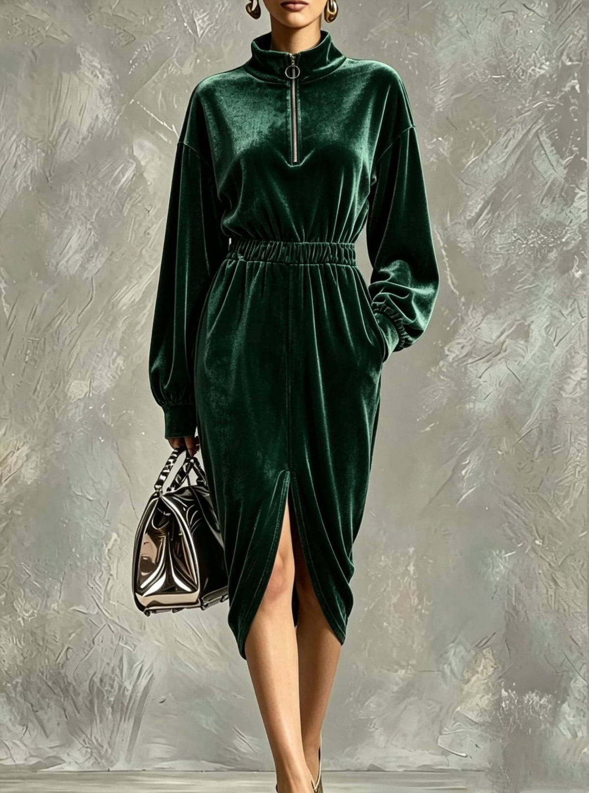 The Velvet Zip-Front Dress, photo 9