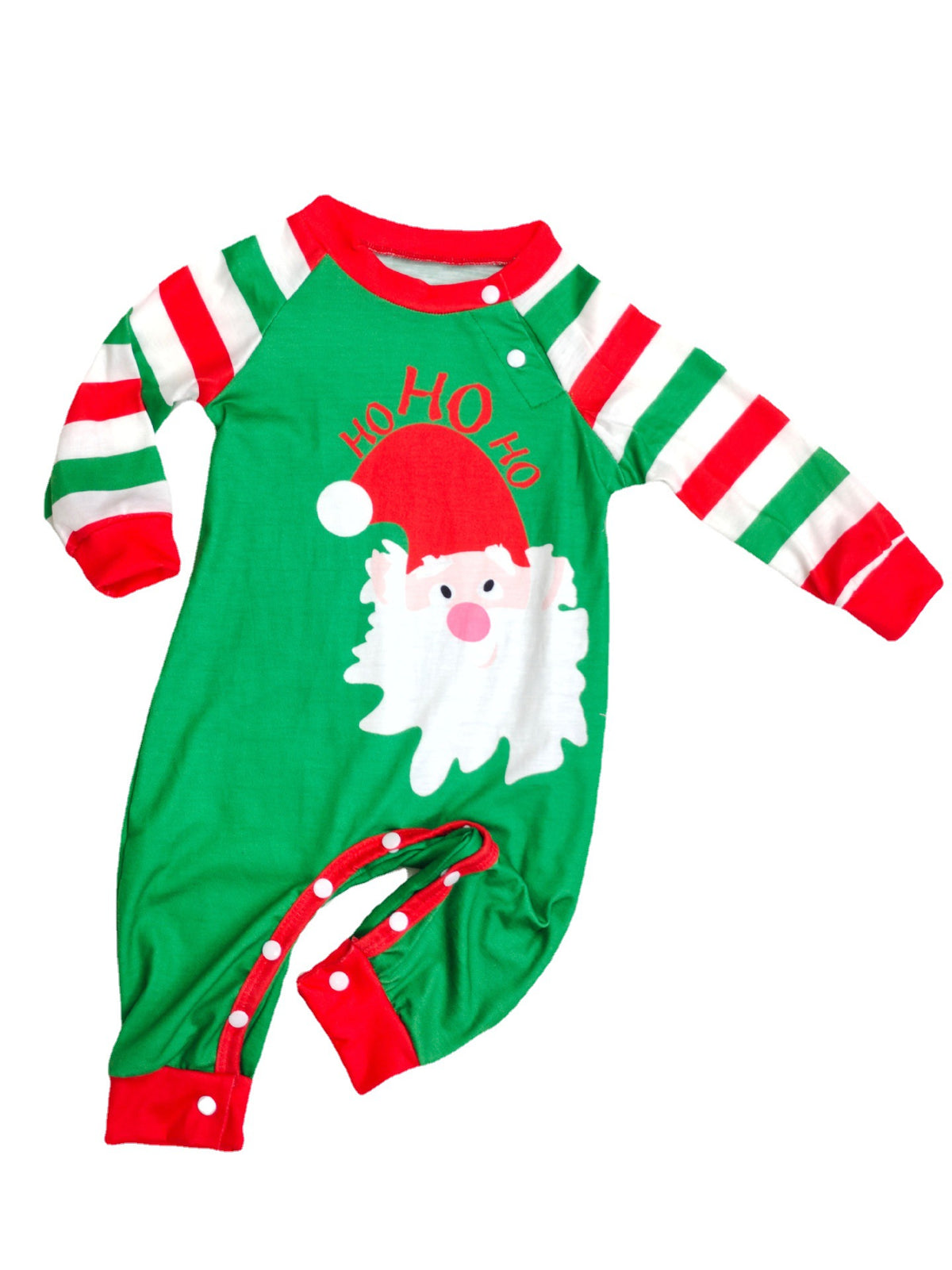 Red Stripe Santa pajama top and striped pants