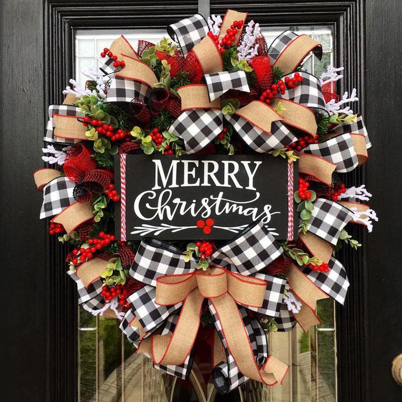 Red Bow Wreath (10-inch)