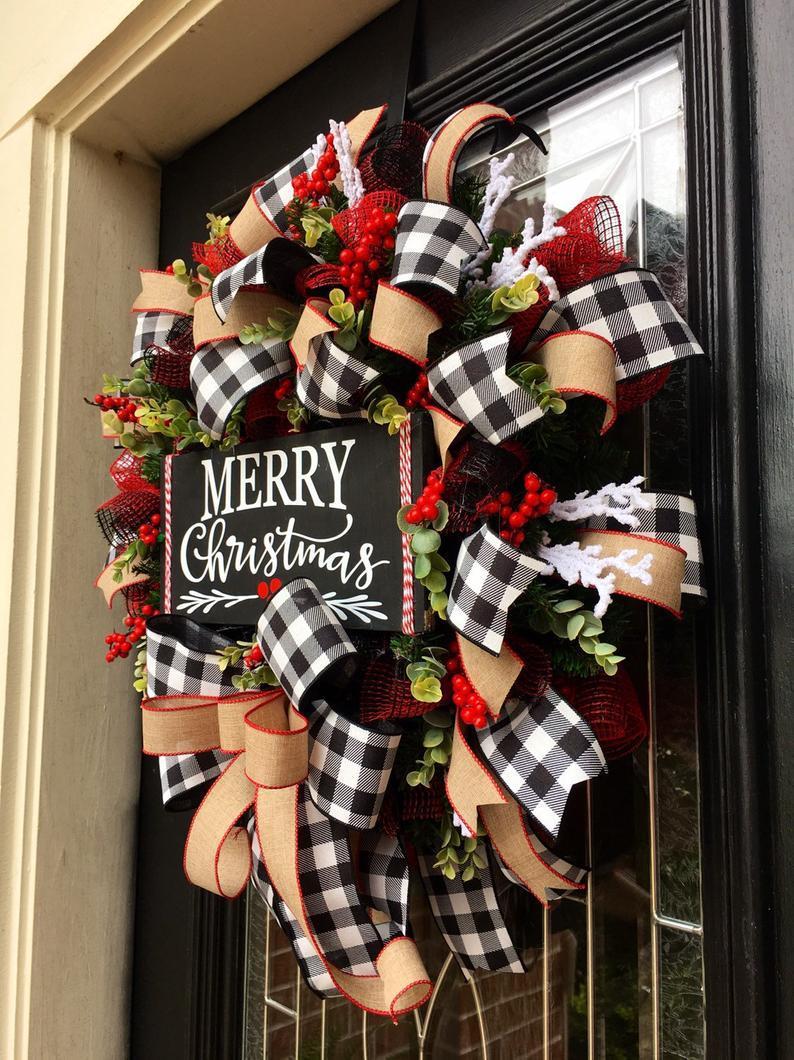 Red Bow Wreath (10-inch), photo 8