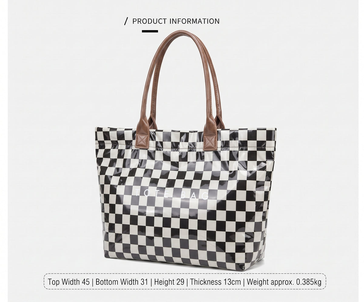 The Brooklyn Checkered Tote
