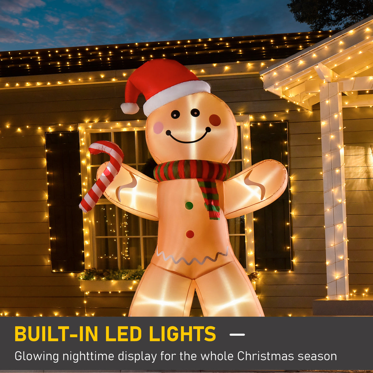 8 ft Inflatable Gingerbread Man, photo 3