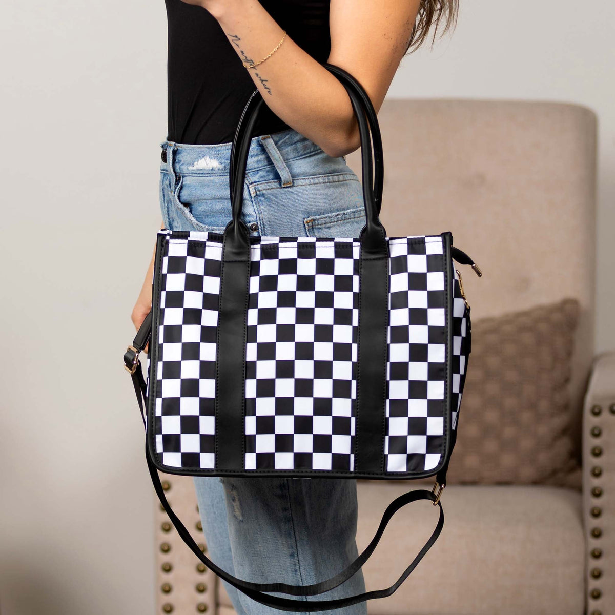 The Dallas Checkered Tote, photo 7