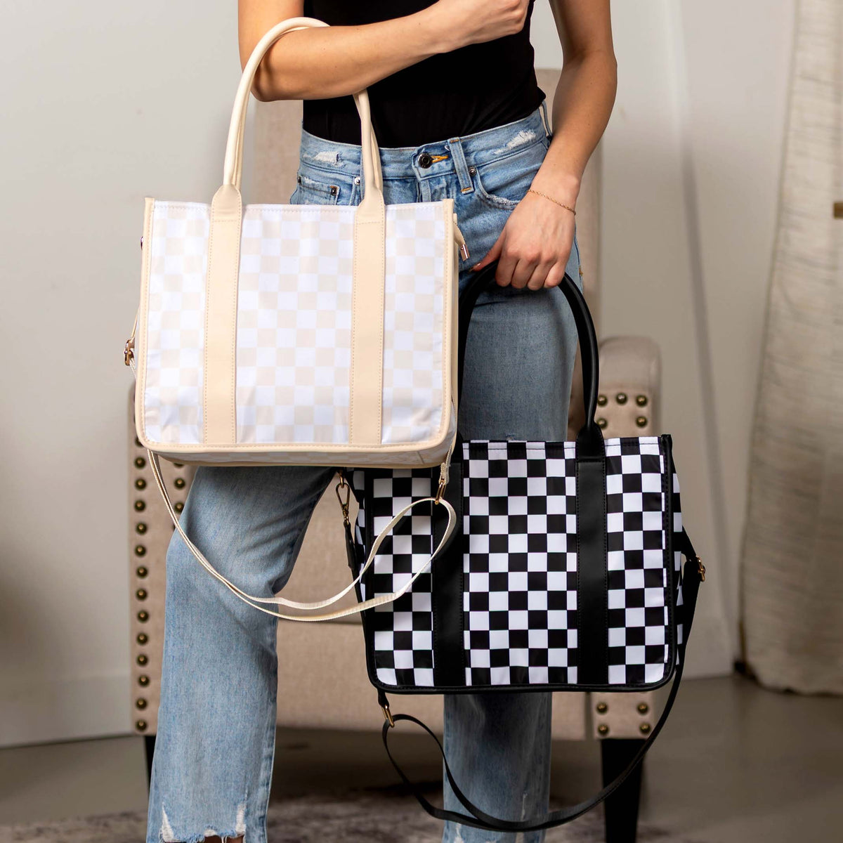 The Dallas Checkered Tote