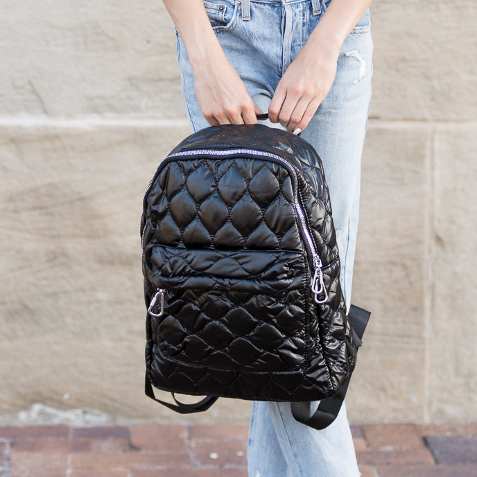 The Jade Metallic Puffer Backpack, photo 6