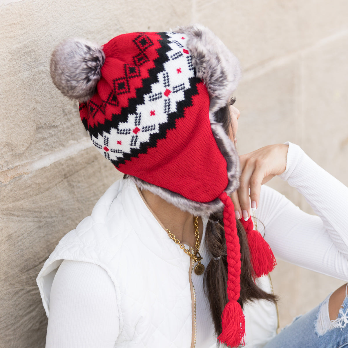 The Fair Isle Pom Trapper Hat, photo 3