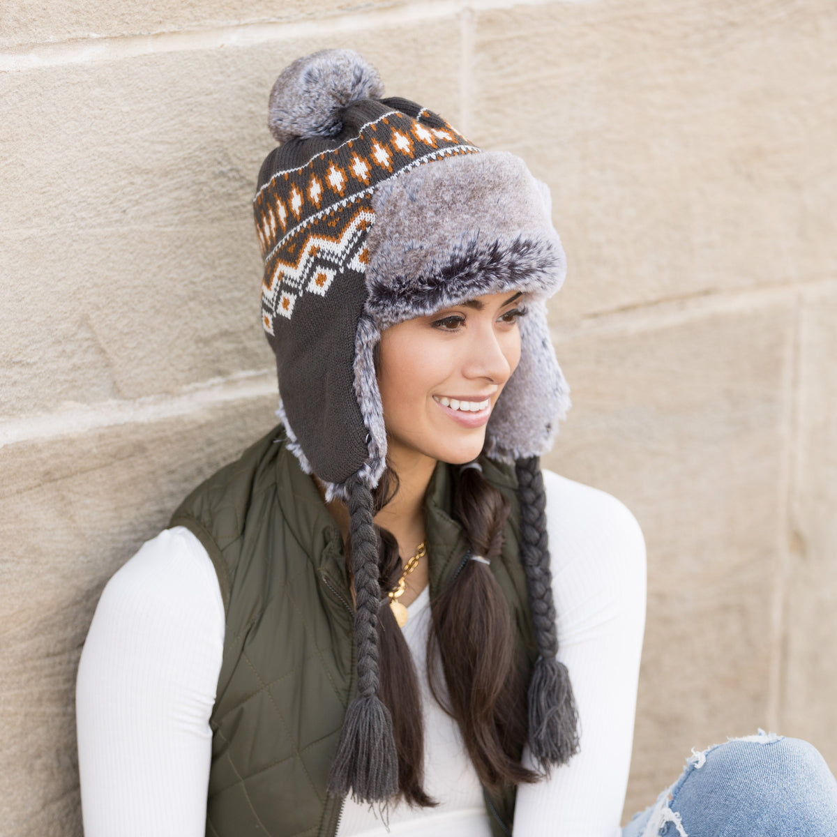 The Fair Isle Pom Trapper Hat, photo 8