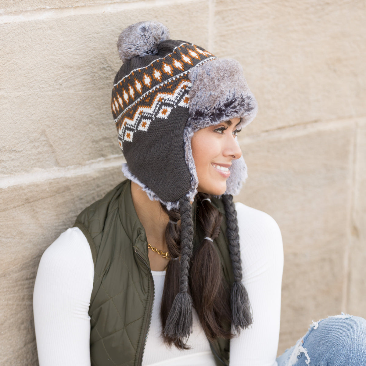 The Fair Isle Pom Trapper Hat, photo 9
