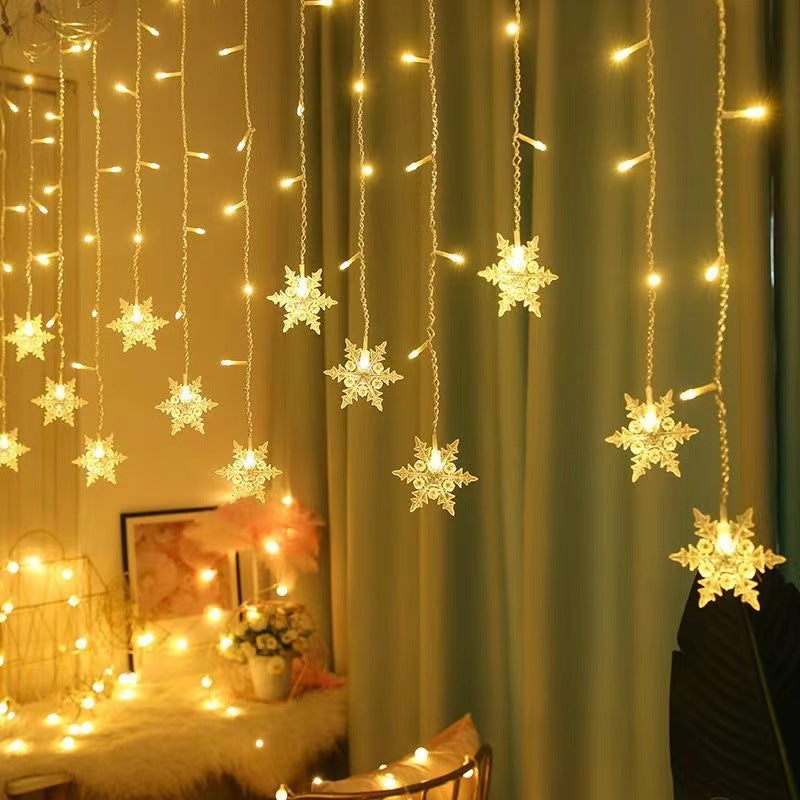 Solar Icicle Curtain Lights (16 ft)