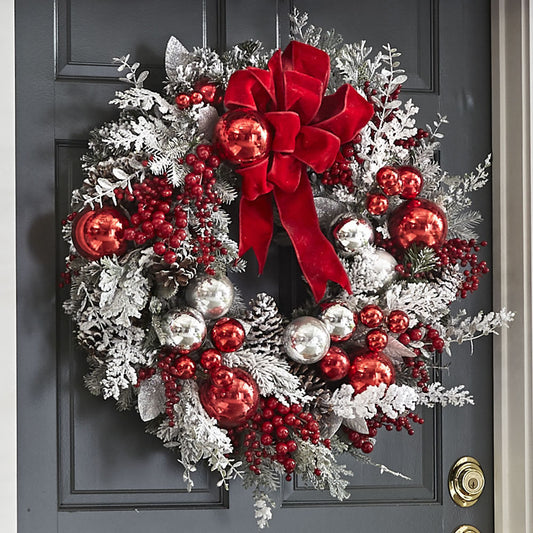 Snow-Flocked Wreath (18-inch)