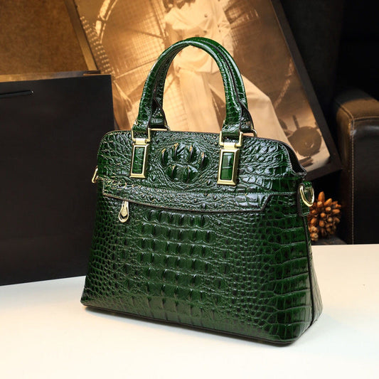 The Croc-Embossed Leather Tote