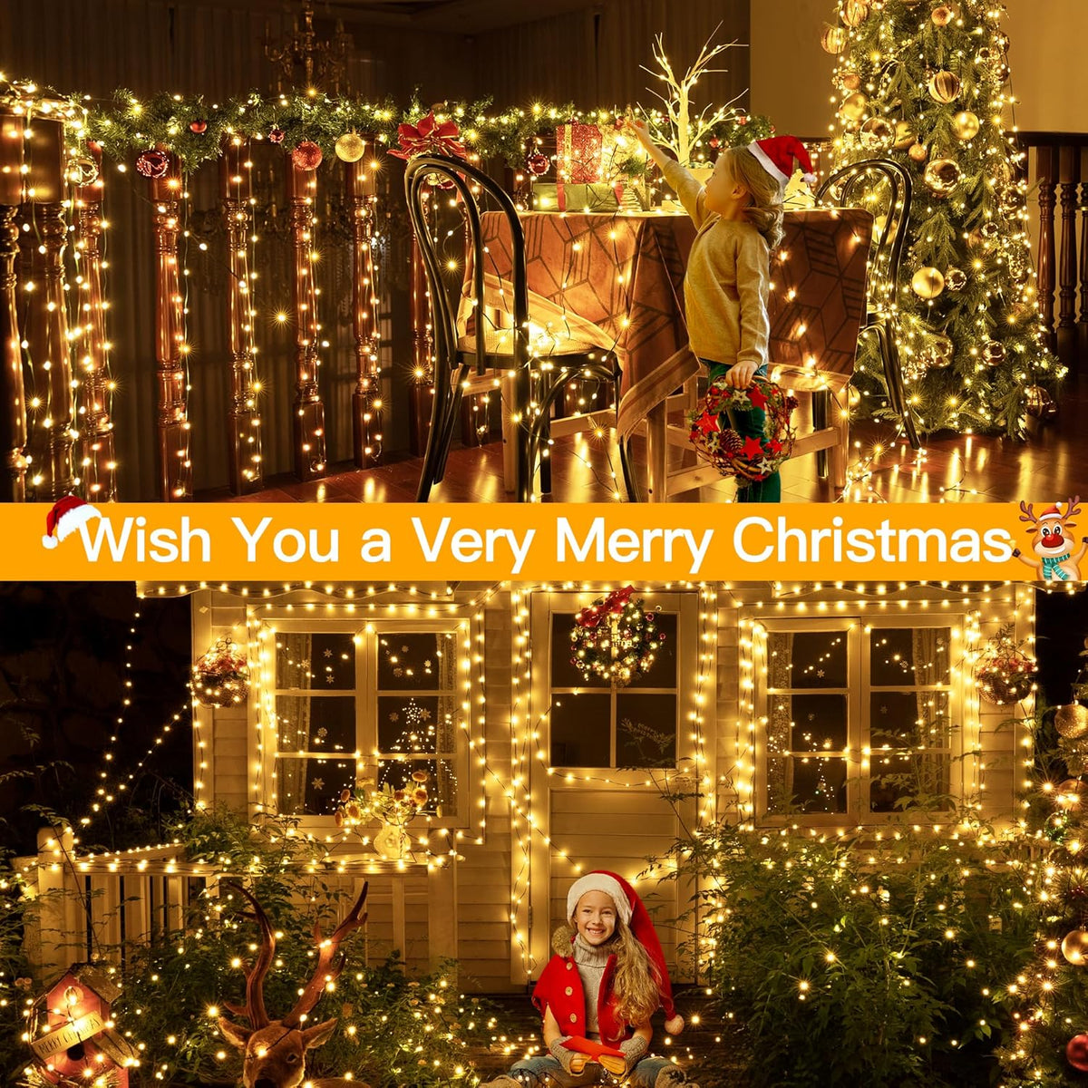 Warm White Icicle Curtain Lights (33 ft), photo 3