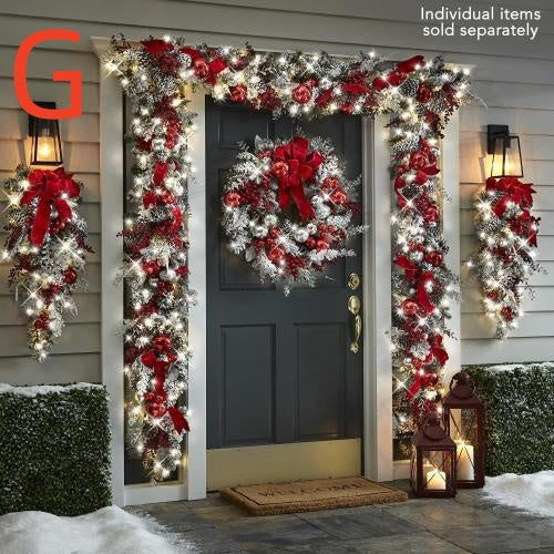 Snow-Flocked Wreath (18-inch), photo 6