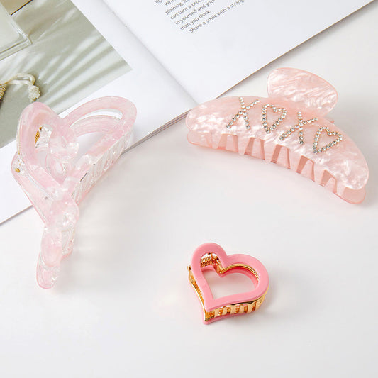 The XOXO Heart Claw Clip Set (3-Piece)