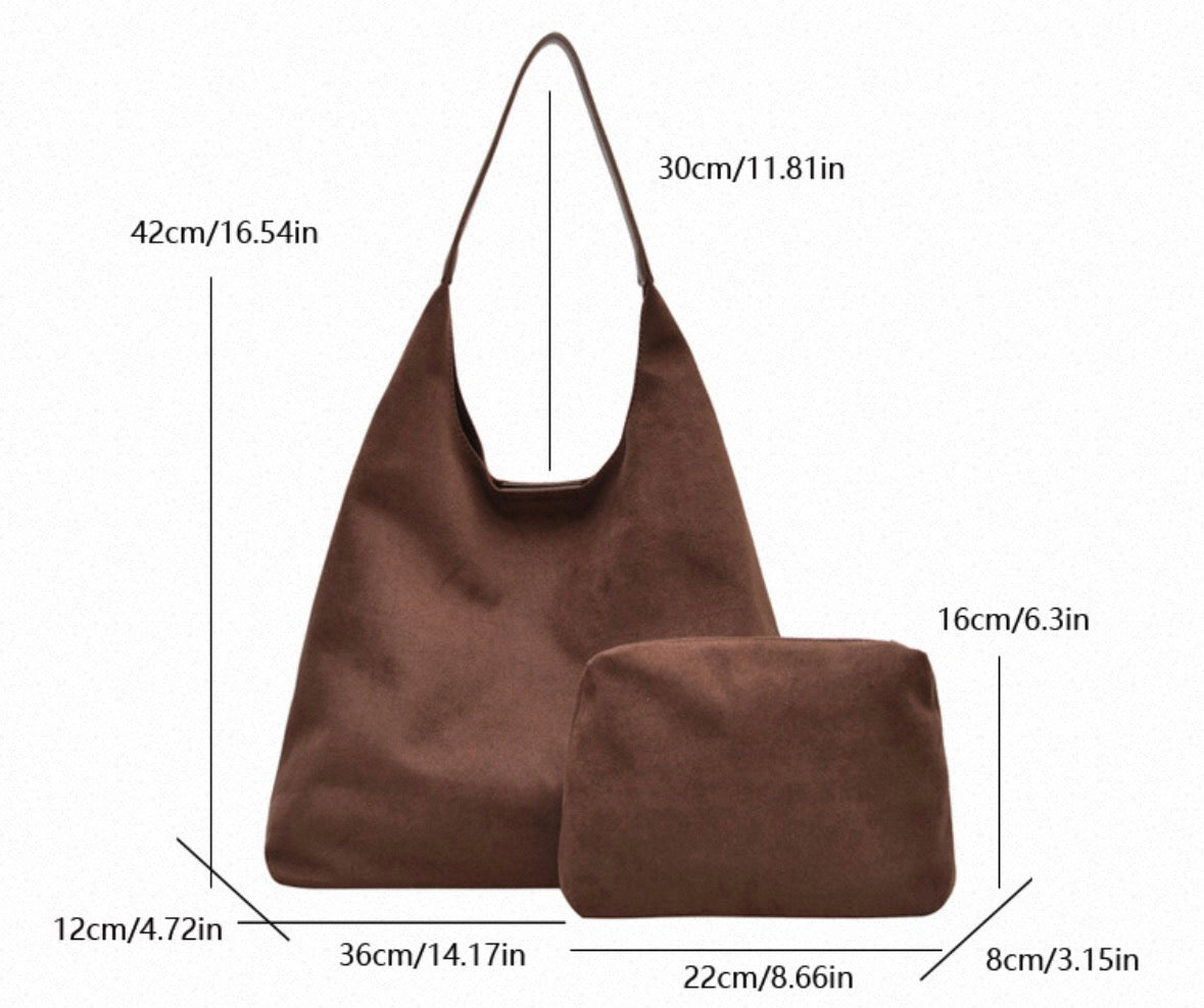 The Andrea 2-in-1 Suede Hobo