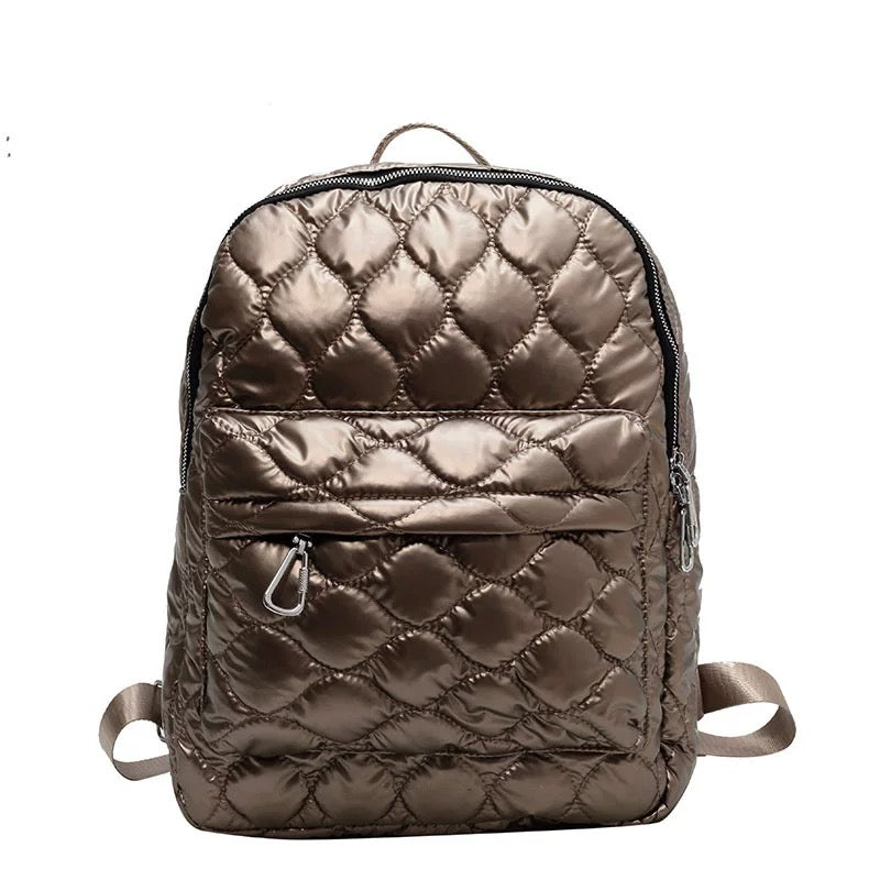 The Jade Metallic Puffer Backpack, photo 12