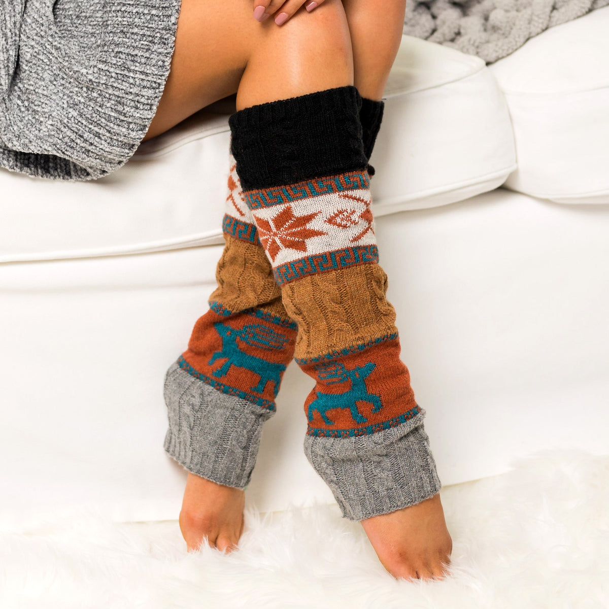 The Nordic Snowflake Leg Warmers