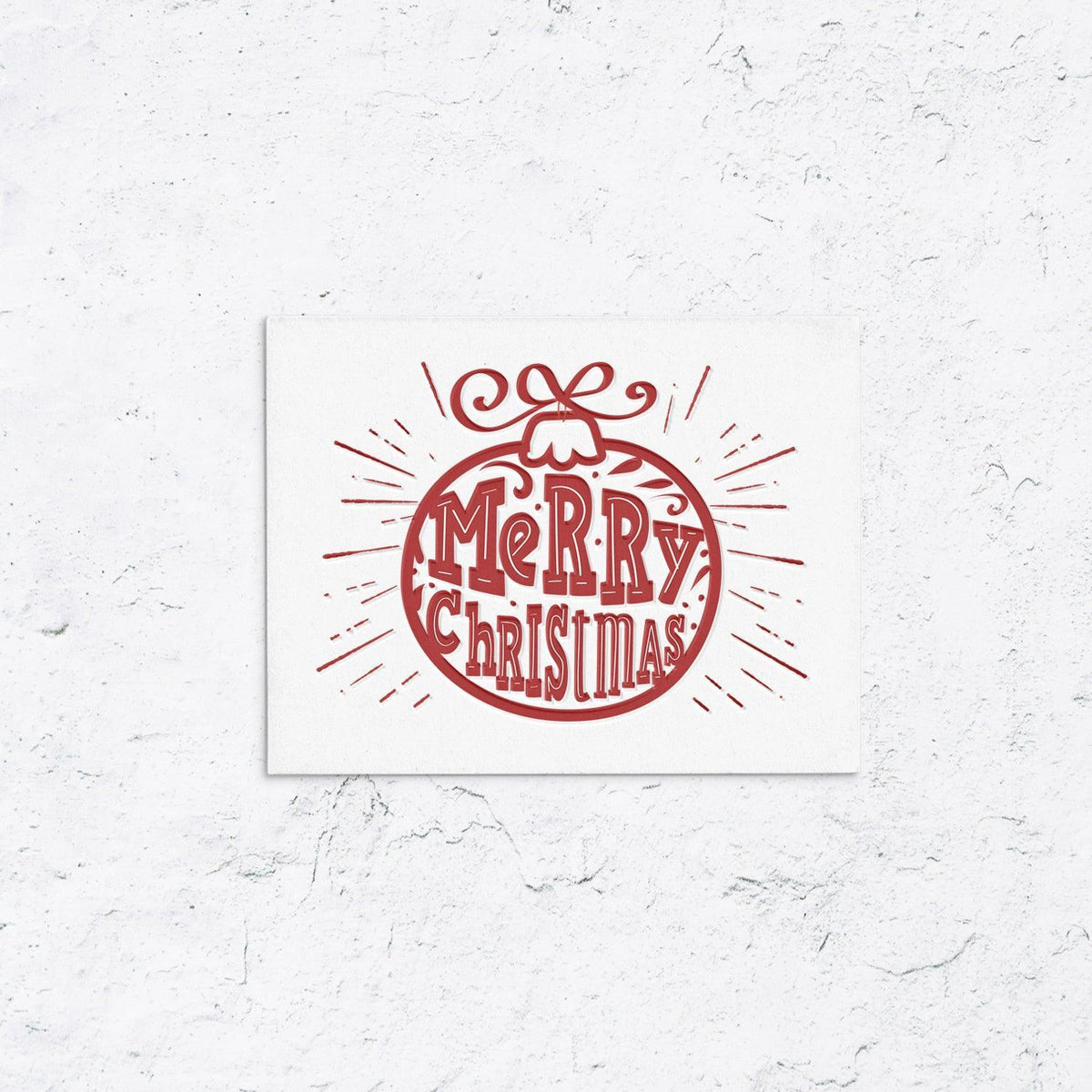 Merry Christmas Letterpress Cards (Box of 10)