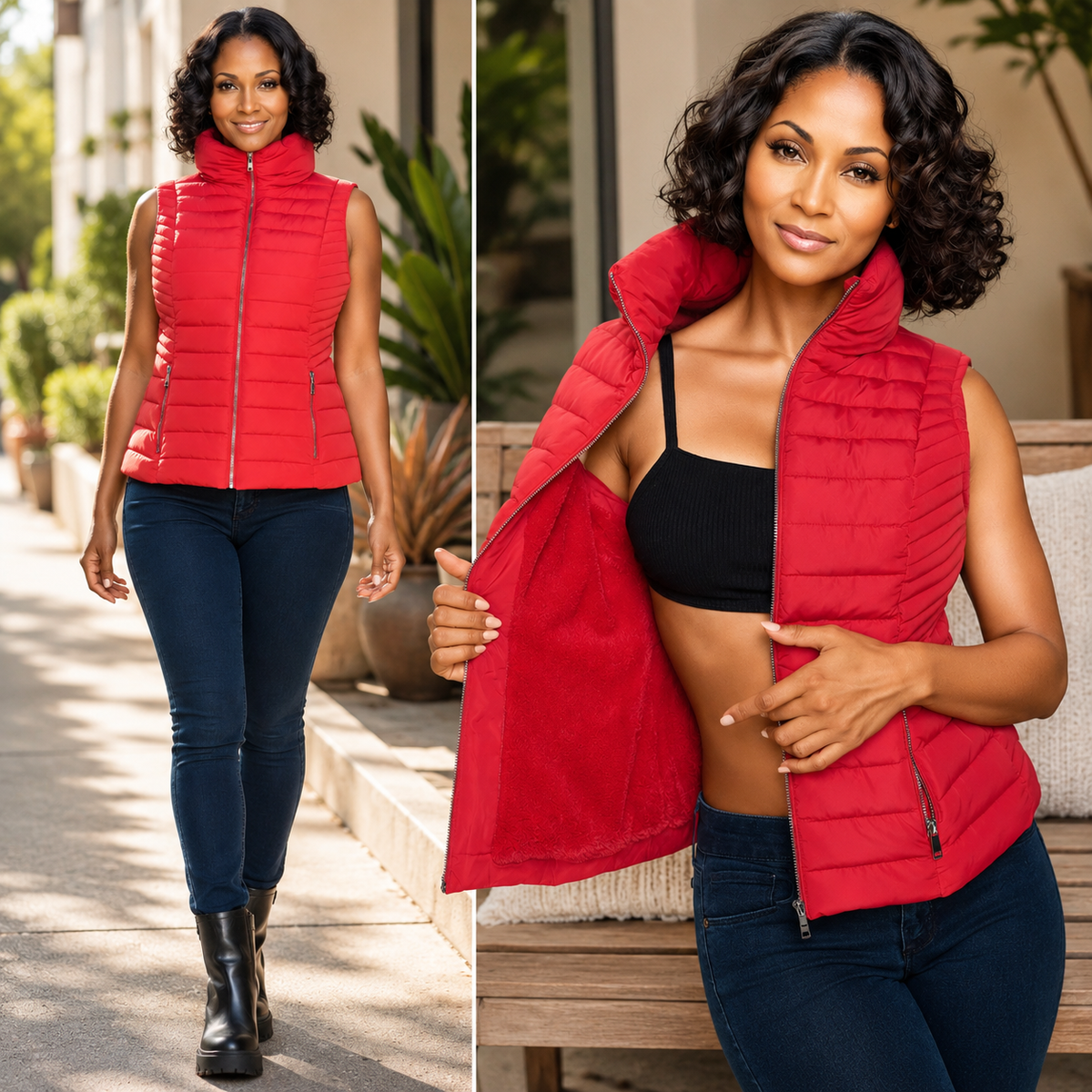 PuffTech High Collar Quilted Vest, photo 3