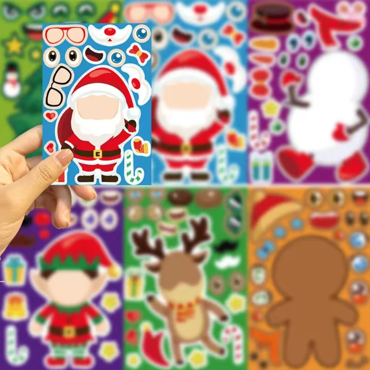 The Make-a-Face Christmas Sticker Sheets