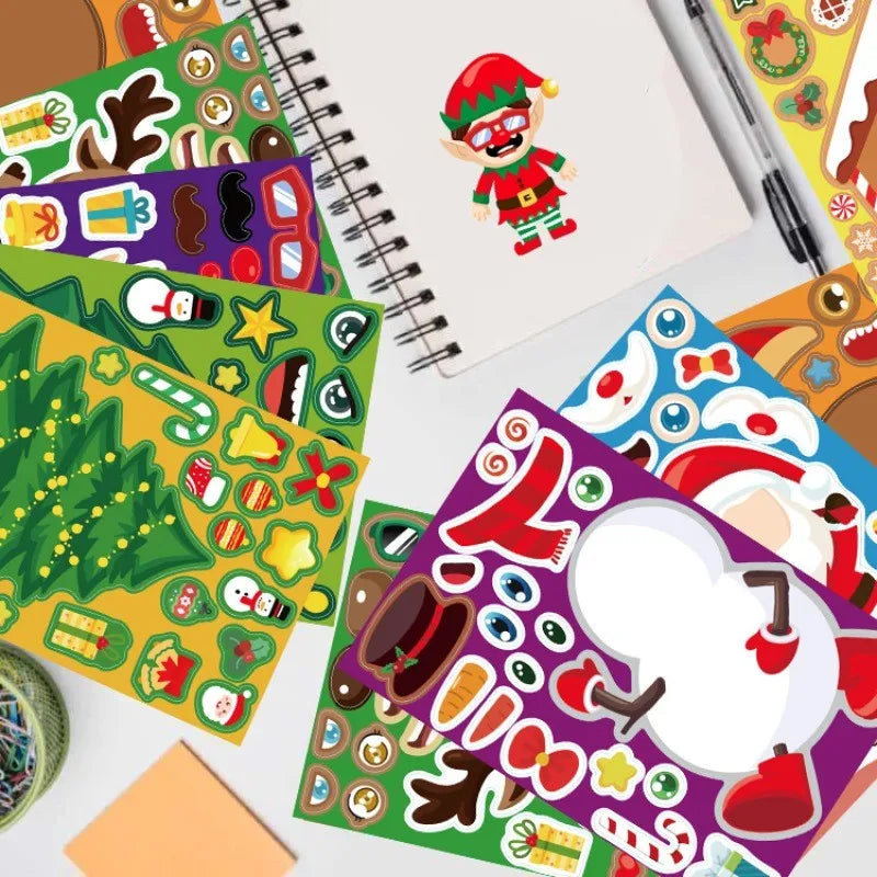 The Make-a-Face Christmas Sticker Sheets