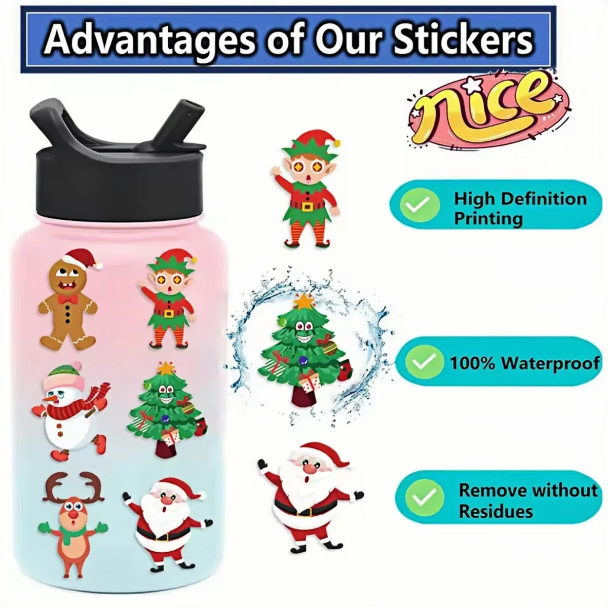 The Make-a-Face Christmas Sticker Sheets