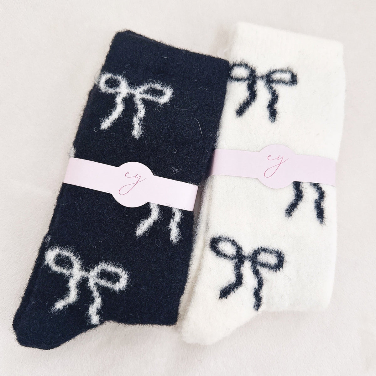 The Bow Fuzzy Socks Duo, photo 2