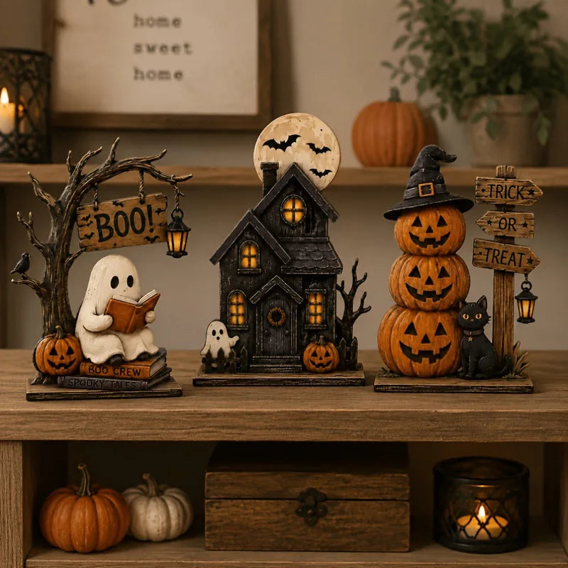 The Haunted Library Figurine Trio
