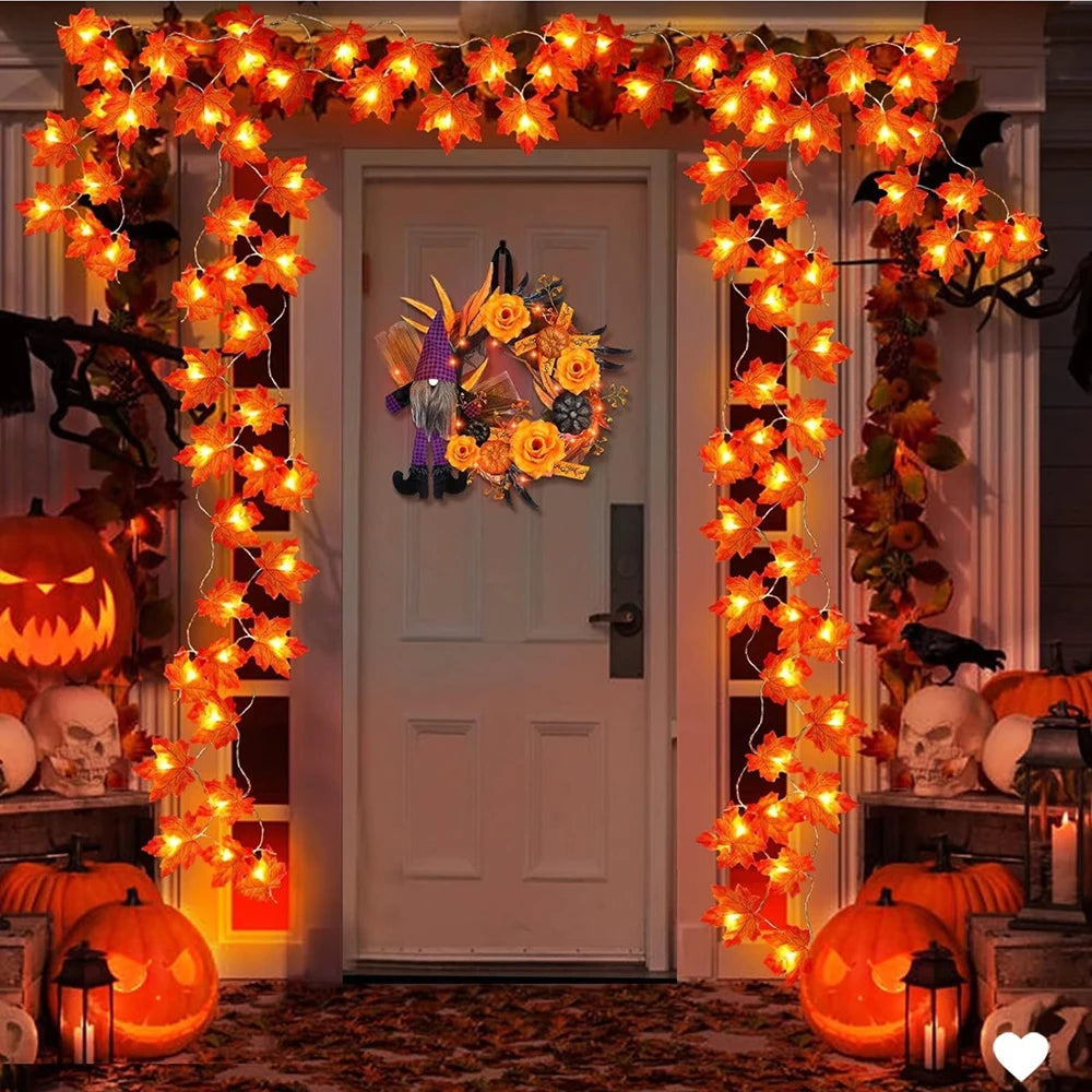The Maple Leaf Lantern Garland