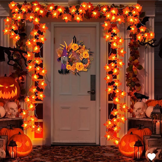 The Maple Leaf Lantern Garland