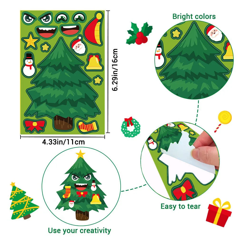 The Make-a-Face Christmas Sticker Sheets