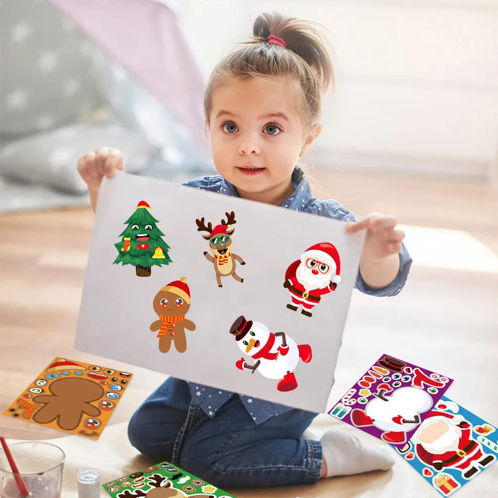 The Make-a-Face Christmas Sticker Sheets