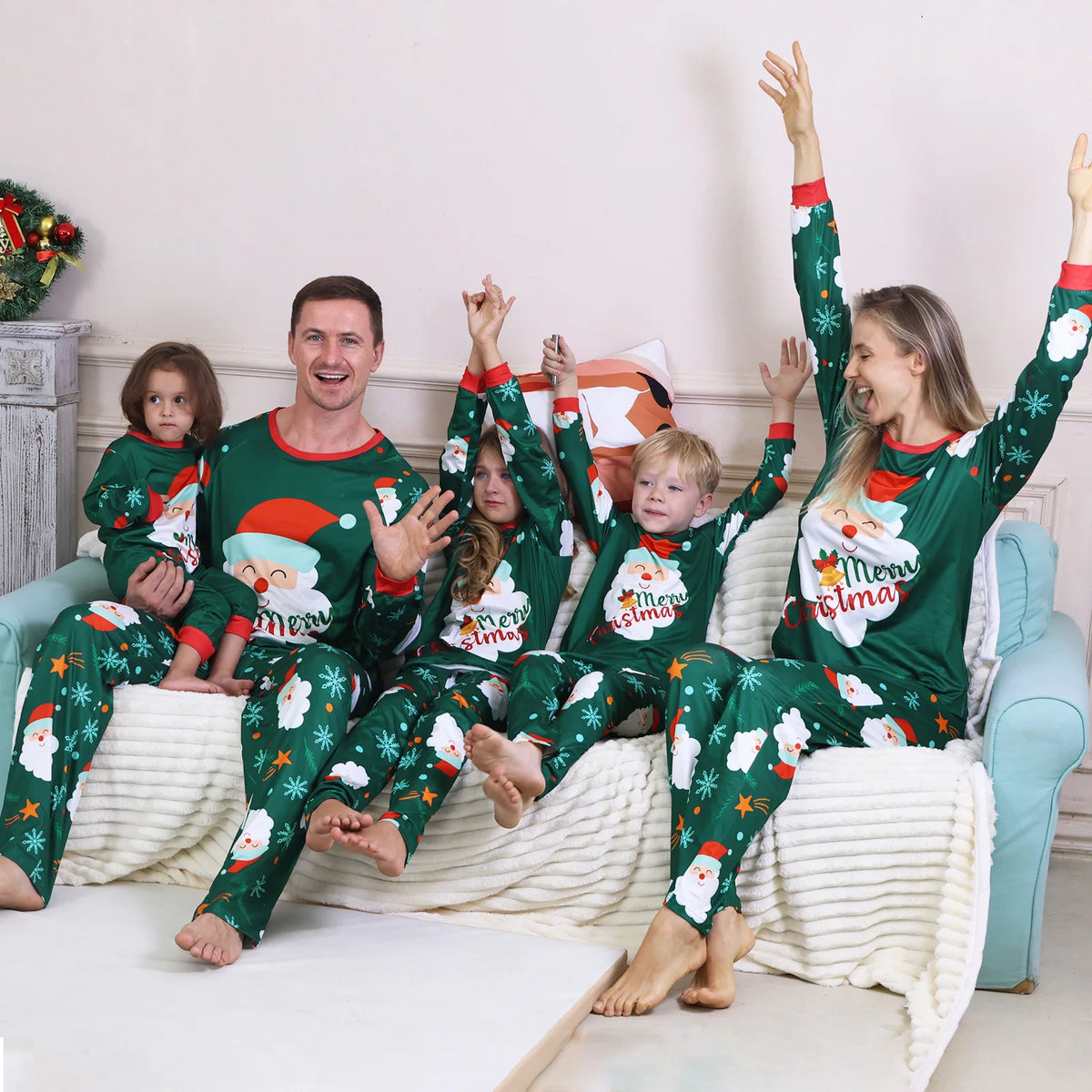 The Santa Print Family Pajamas