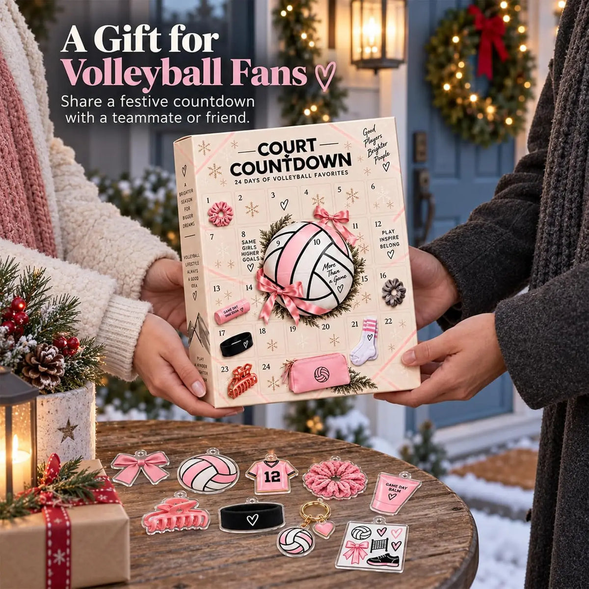 Volleyball advent calendar given as a gift