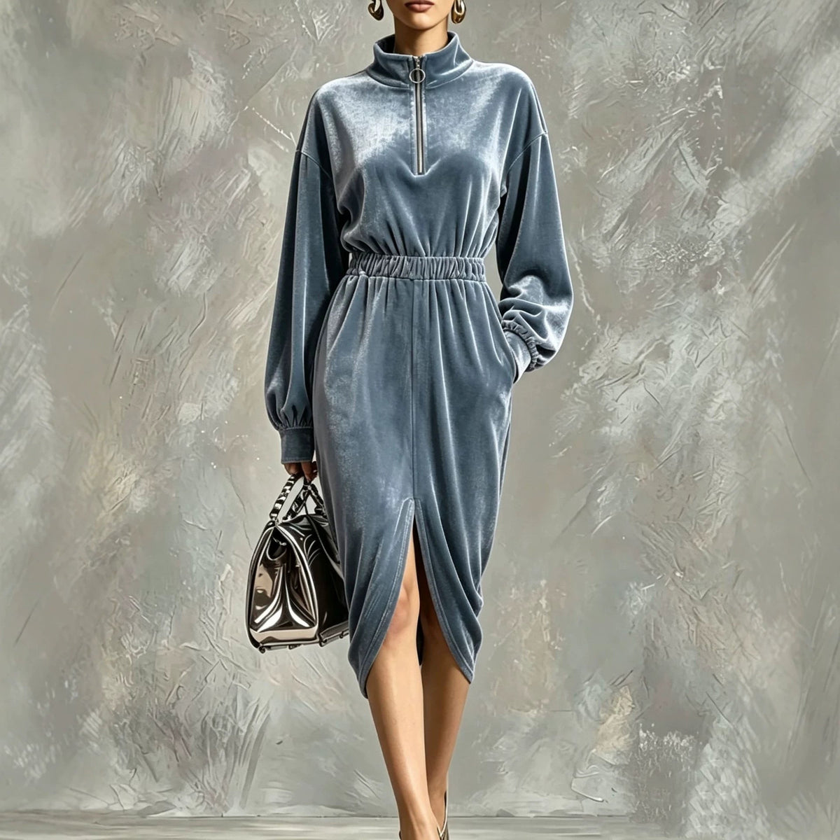 The Velvet Zip-Front Dress, photo 3