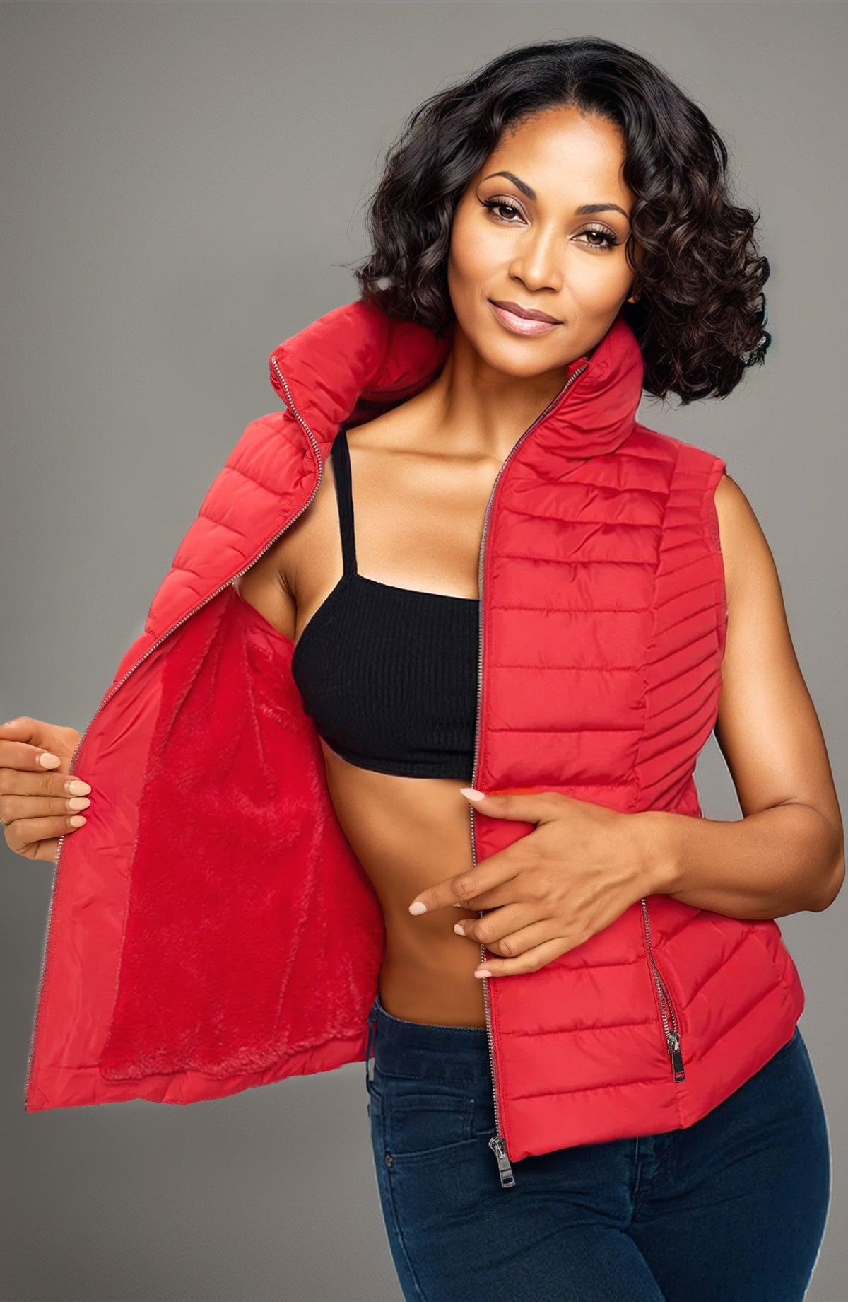 PuffTech High Collar Quilted Vest, photo 4
