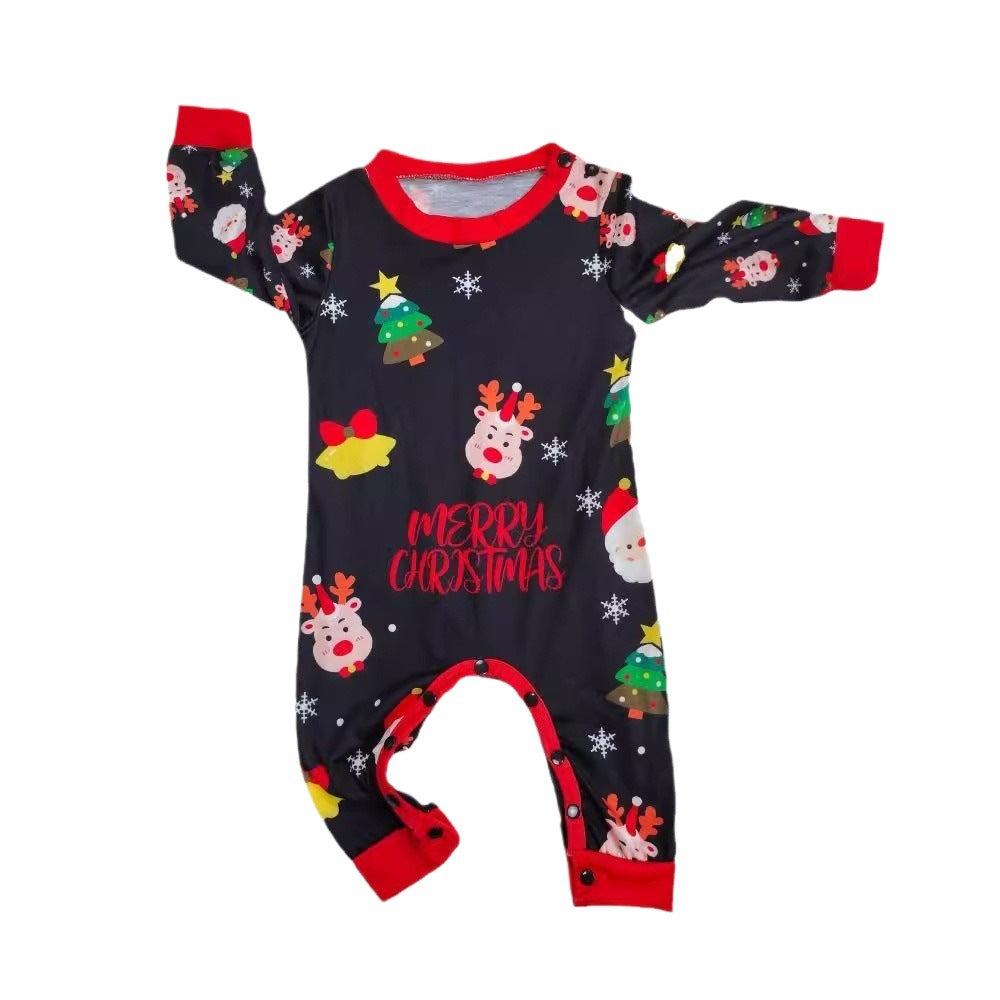 Christmas Night pajama print close-up