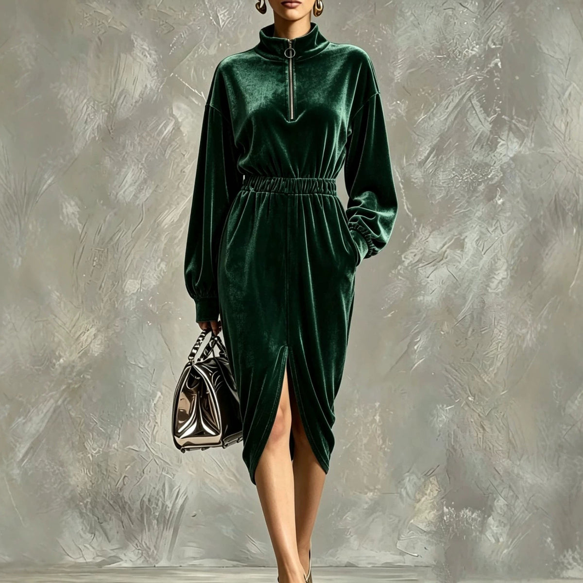The Velvet Zip-Front Dress, photo 4
