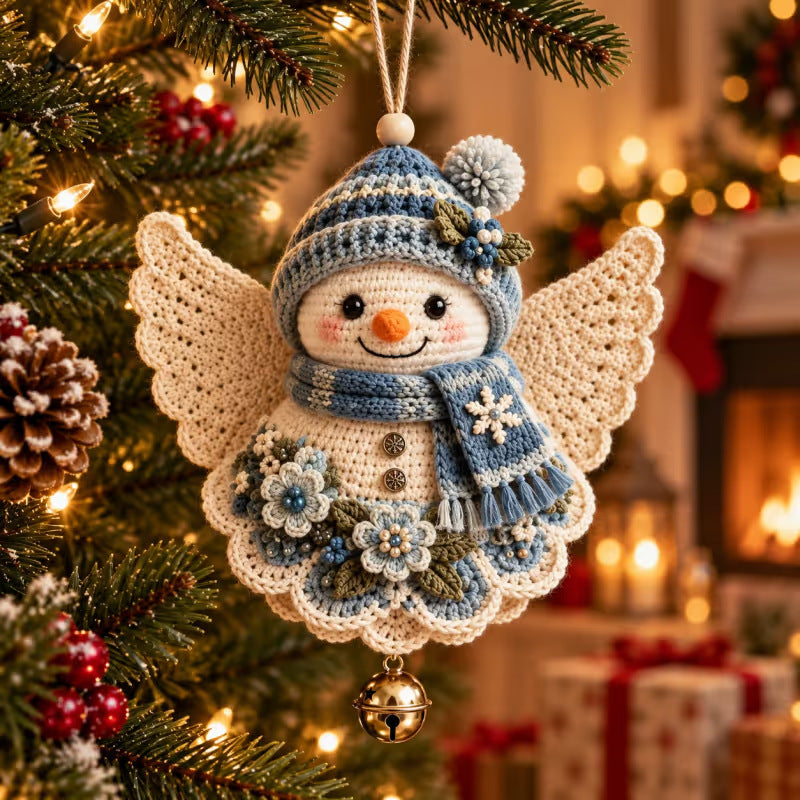 Snowman crochet Christmas ornament kit