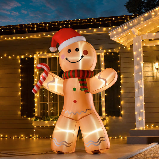 8 ft Inflatable Gingerbread Man