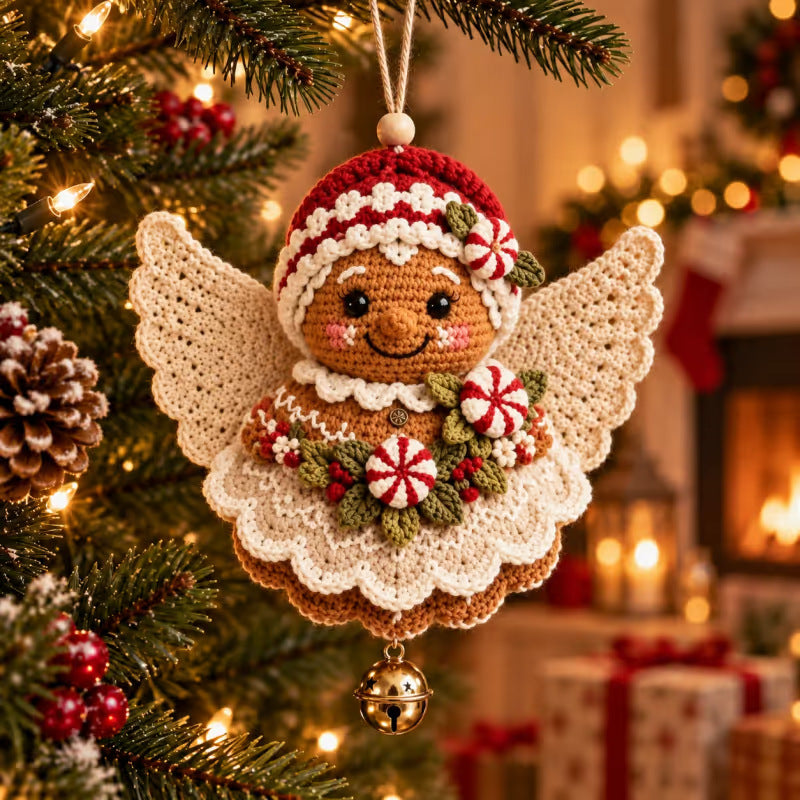Gingerbread man crochet ornament kit