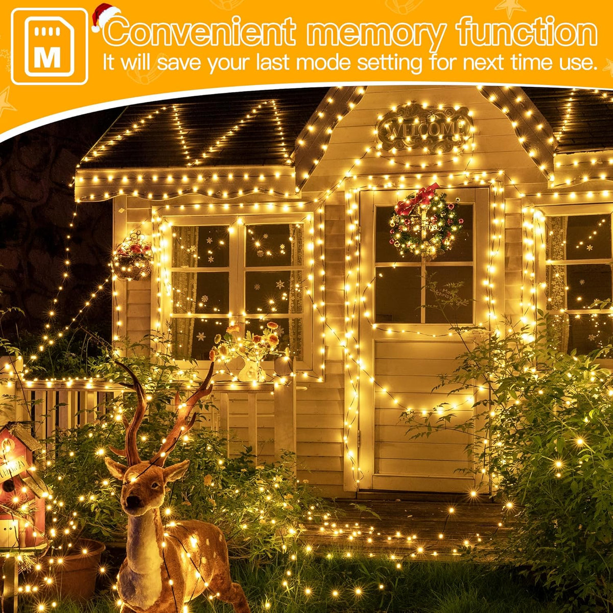 Warm White Icicle Curtain Lights (33 ft), photo 5