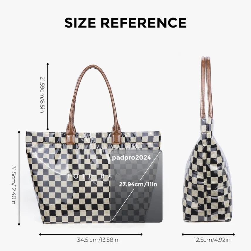 The Brooklyn Checkered Tote
