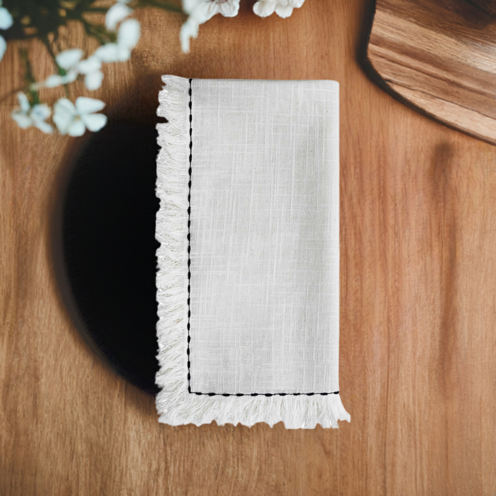 Vibhsa Embroidered Cotton Napkins (Set of 4), photo 4
