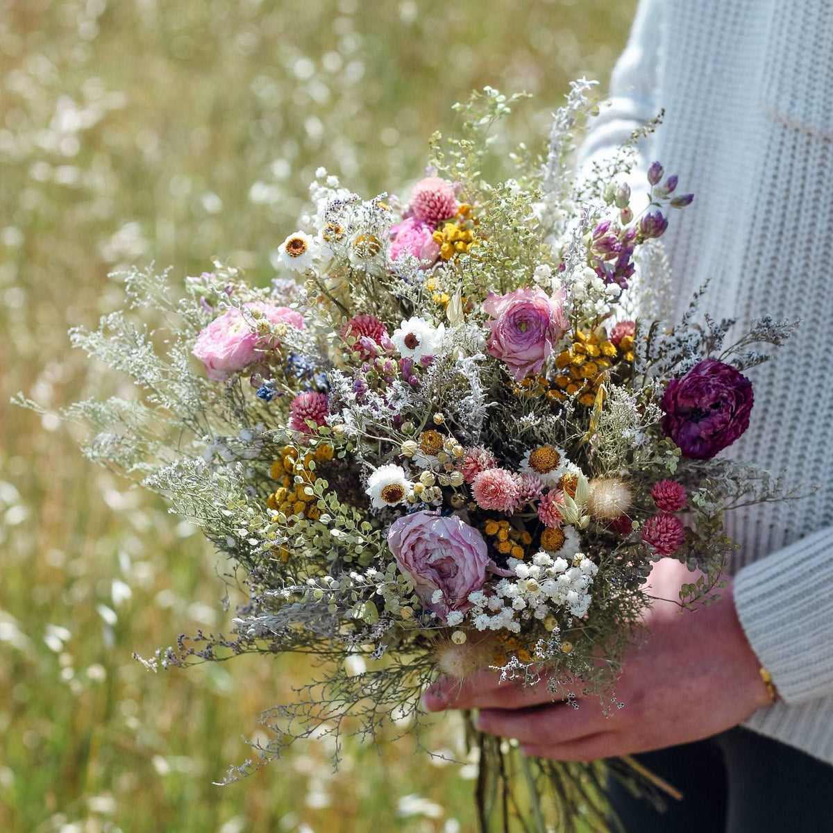 Dried Ranunculus & Daisy Bouquet, photo 2