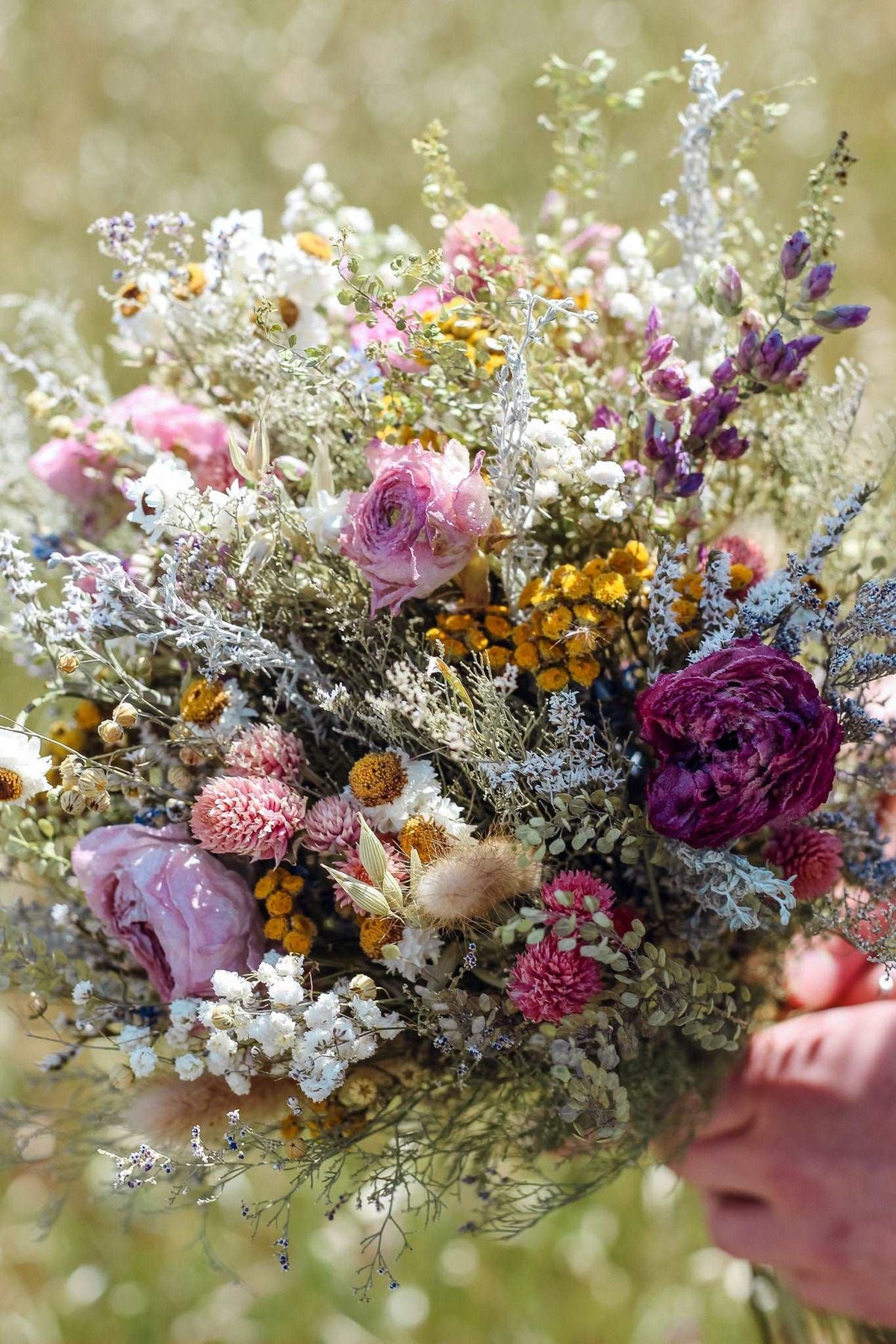 Dried Ranunculus & Daisy Bouquet, photo 3